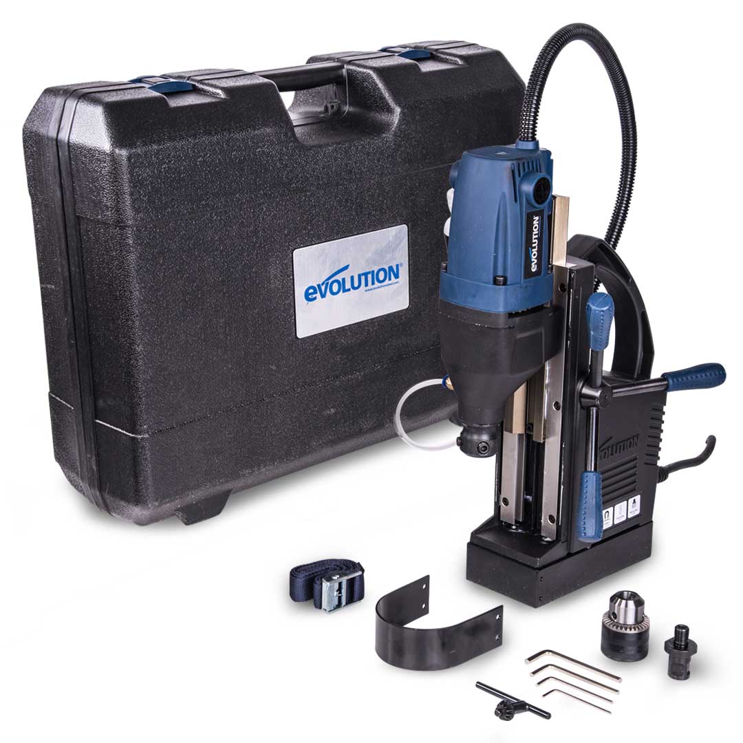 Evolution S28MAG: 1-1/8 in. Magnetic Drill With Carry Case