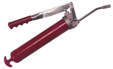 Alemite Professional Lever Grease Guns, 16 oz, 10,000 psi, Rigid Extension/Coupler, 1 EA, #500