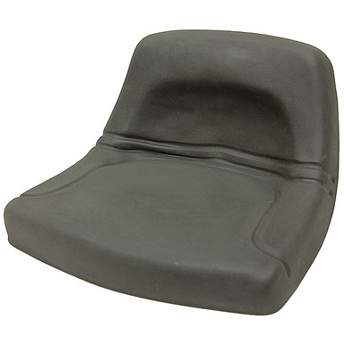 150 Low-Back Black Steel Pan Seat Black Talon 150000BK