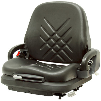 Premium Forklift Seat w/Suspension and Seatbelt Black Talon 480005BK