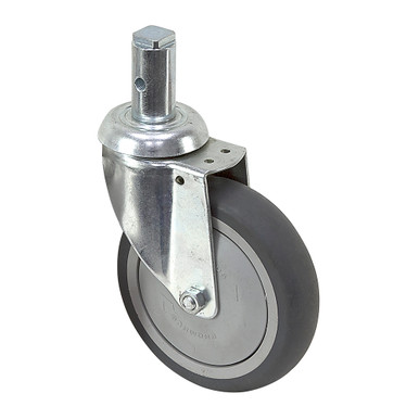 5" x 1-3/16" Rhombus Swivel Round Stem Caster 357A 35K125R Z522