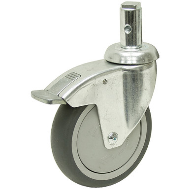 4-15/16 x 1-1/4 Rhombus Swivel Stem Caster w/ Brake & Swivel Lock