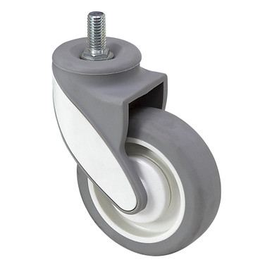 4" x 1-1/4" Medcaster Swivel Threaded Stem Caster MQ04TPP125SWTS02