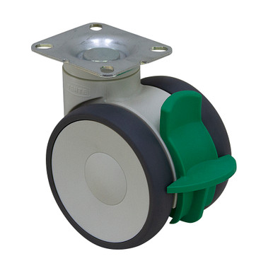4" Dual Wheel Swivel Plate Caster w/ 2 Position Directional Lock TENTE model 5941UAP100P509002