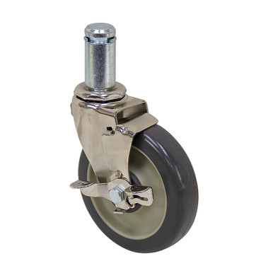 5" x 1-1/4" JARVIS Swivel Grip Ring Caster with Brake 5-W145-213GP BRK PA 1.110 X 2