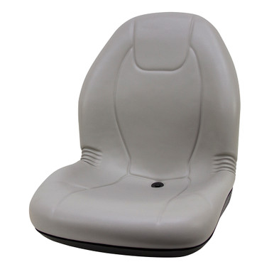 1490 Ultra-High Back Gray Plastic Pan Seat Black Talon 149000GR