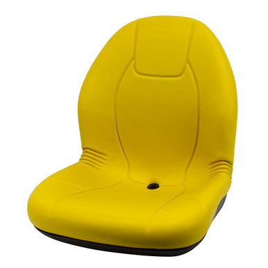 1490 Ultra-High Back Yellow Plastic Pan Seat Black Talon 149000YE