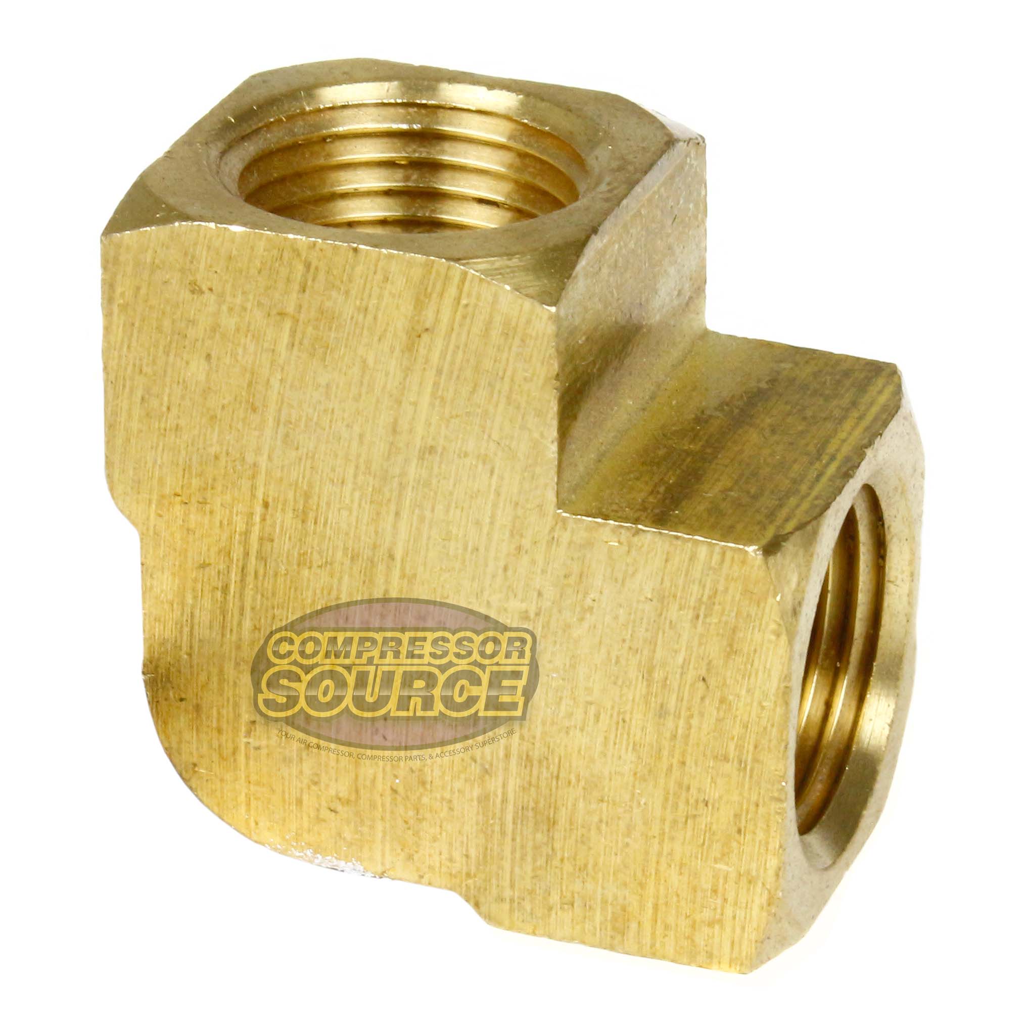 3/8" NPTF 90° Degree Female Elbow Solid Yellow Brass Pipe Fitting Connector 100SE