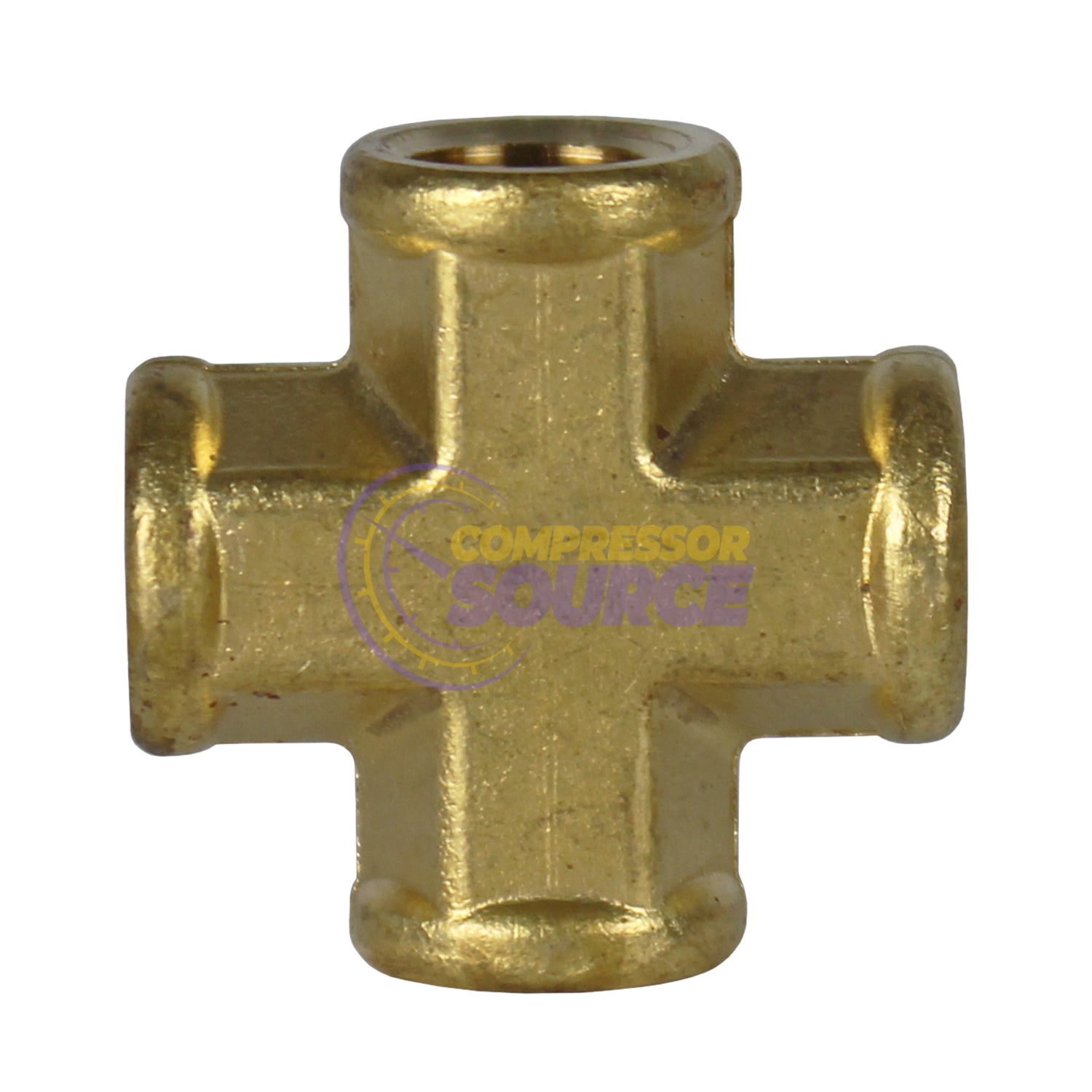 1/8" FNPT Brass Forged Equal Cross Pipe Thread Fitting 4 Way 102A