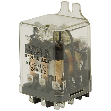 24 Volt DC 3PDT 10 Amp Relay Lights When Energized