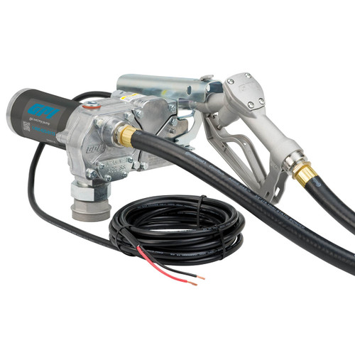GPI M-150S-MU 12V DC 15 GPM Fuel Transfer Pump w/ Manual Nozzle