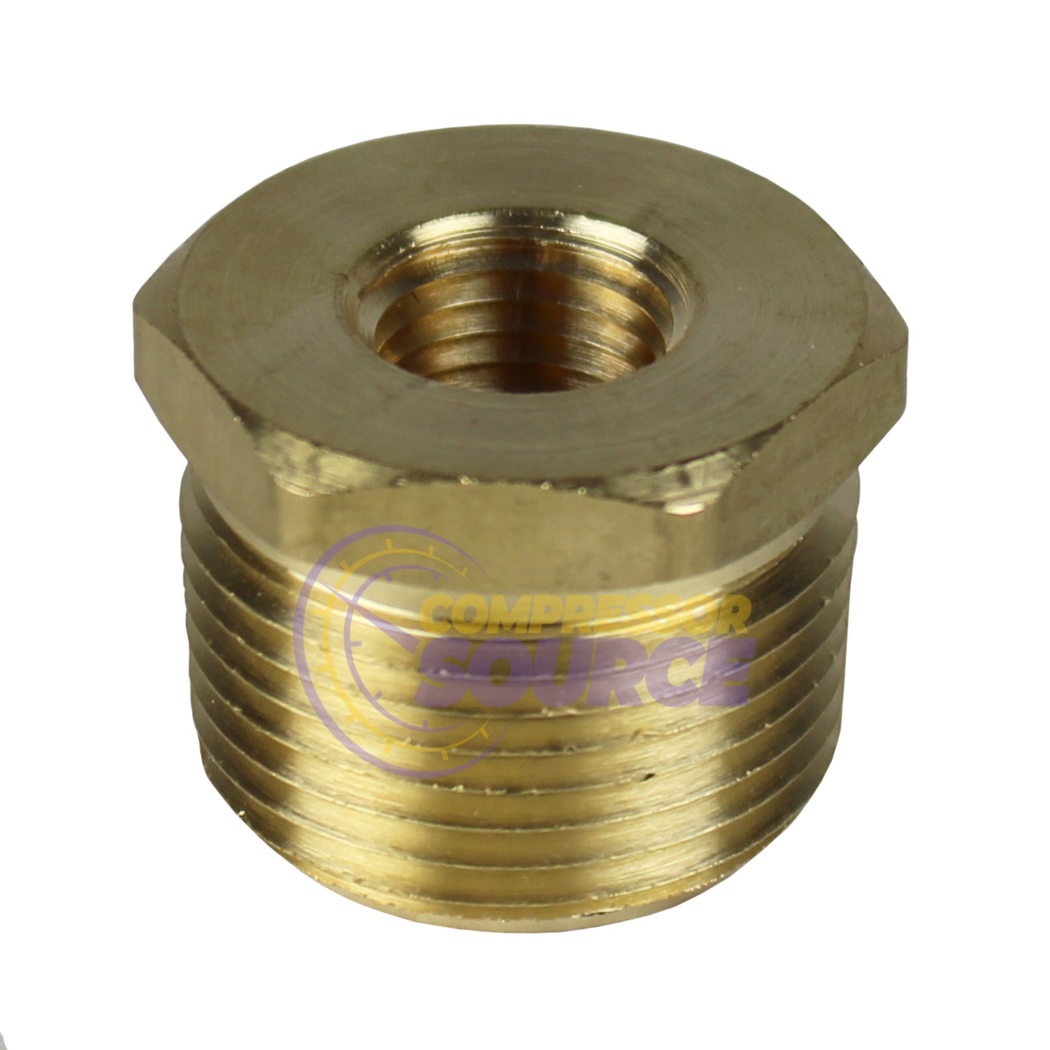 3/4" MNPT x 1/4" FNPT Hex Bushing Adapter Pipe Reducer Brass Fitting 110JC