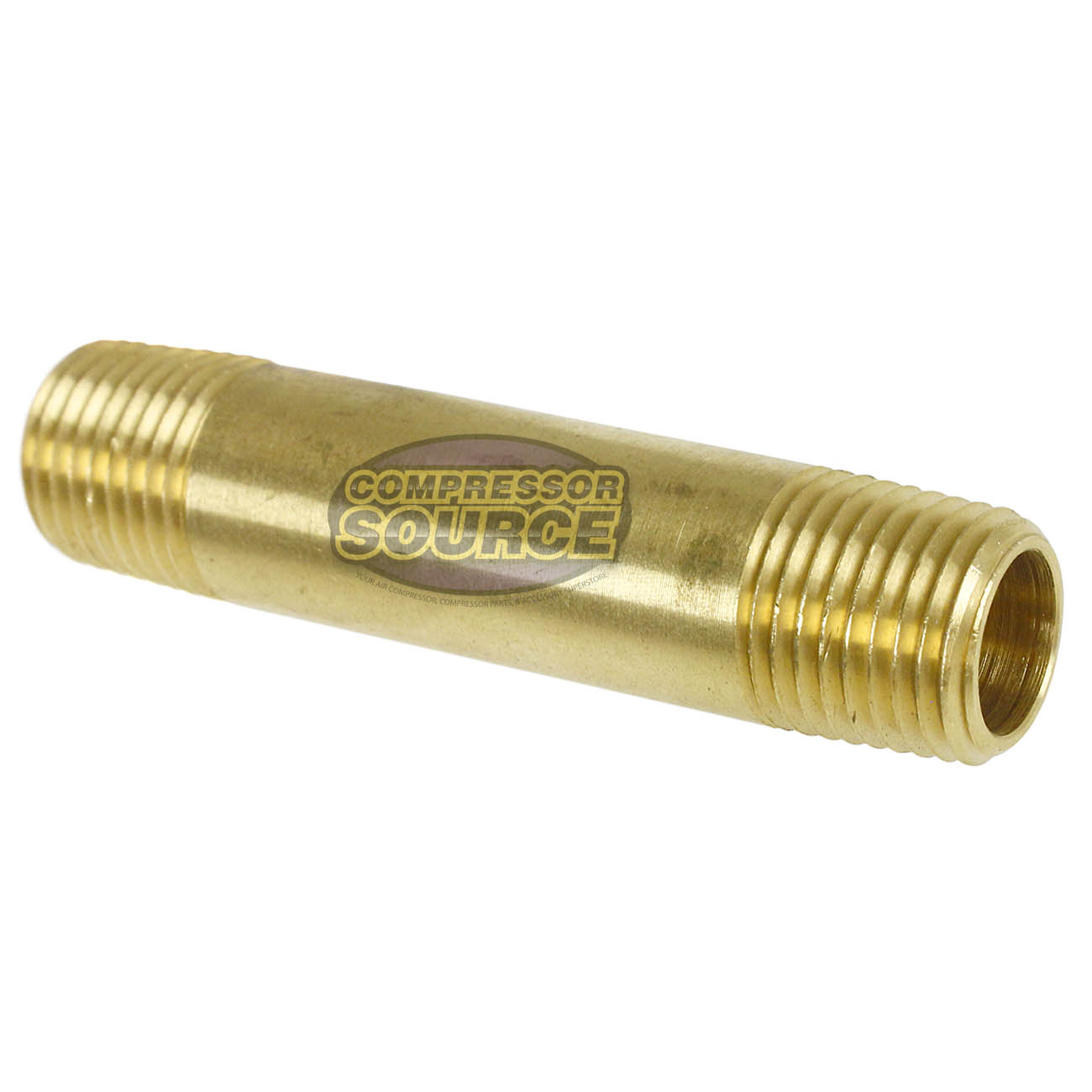 1/4" x 2-1/2" Solid Yellow Brass BR Nipple Extension 1200 PSI Maximum 117C2&1/2