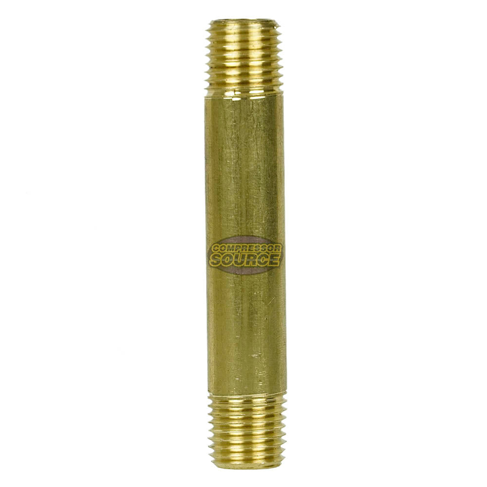 1/4" NPT 3" Yellow Brass Nipple Extension 1200 PSI 117C3