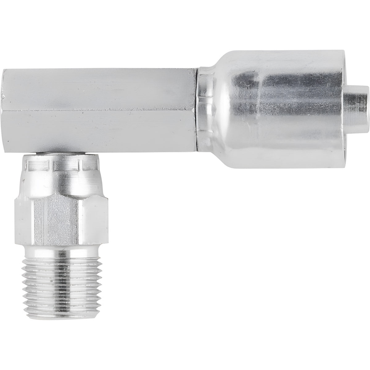 1/4 INCH HOSE X 1/4 NPT MALE ELBOW - 90 SWIVEL