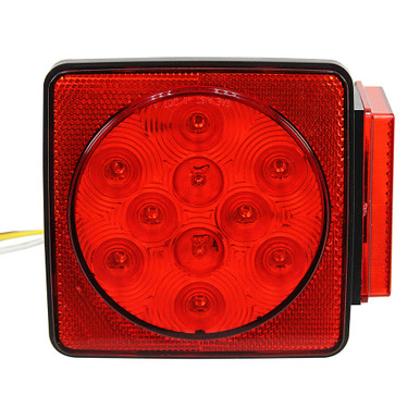 12 Volt DC LED Stop/Turn/Tail Light Box Style w/License Plate Light Buyers Products 5625117