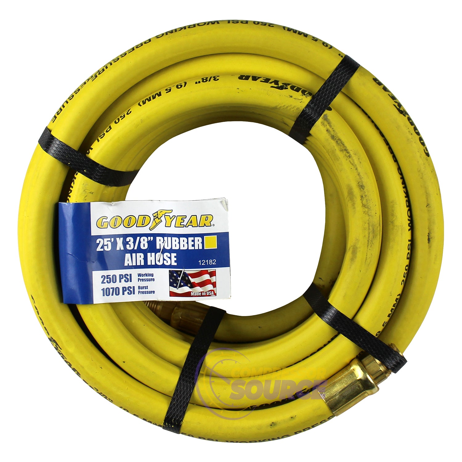 Goodyear Air Hose 25' ft. x 3/8" 250 PSI 12182