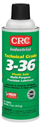 CRC Technical Grade 3-36 Multi-Purpose Precision Lubricants, Aerosol Can, 12 CN/CA, #3003