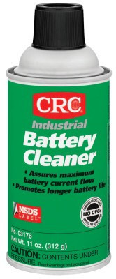 CRC Battery Cleaner, 12 oz Aerosol Can, Odorless, 12 CAN/CS, #3176