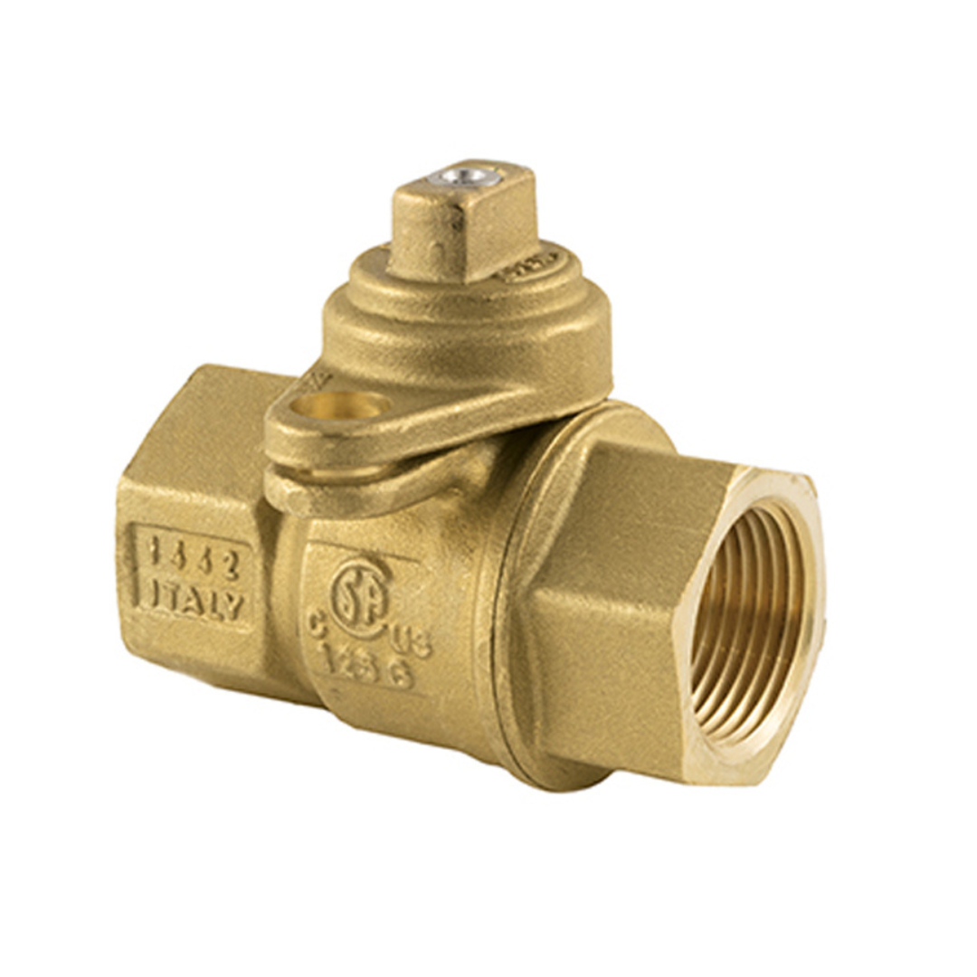 Jomar 246-005B 1 Inch MIP x 1 Inch FIP, BRASS Utility Gas Ball Valve, Full Port, 125 PSIG - Carton of 6