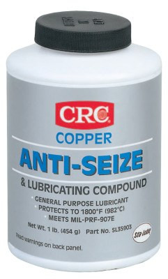 CRC Copper Anti-Seize Lubricants, 16 oz Brush Top Bottle, 12 CN/CA, #SL35903
