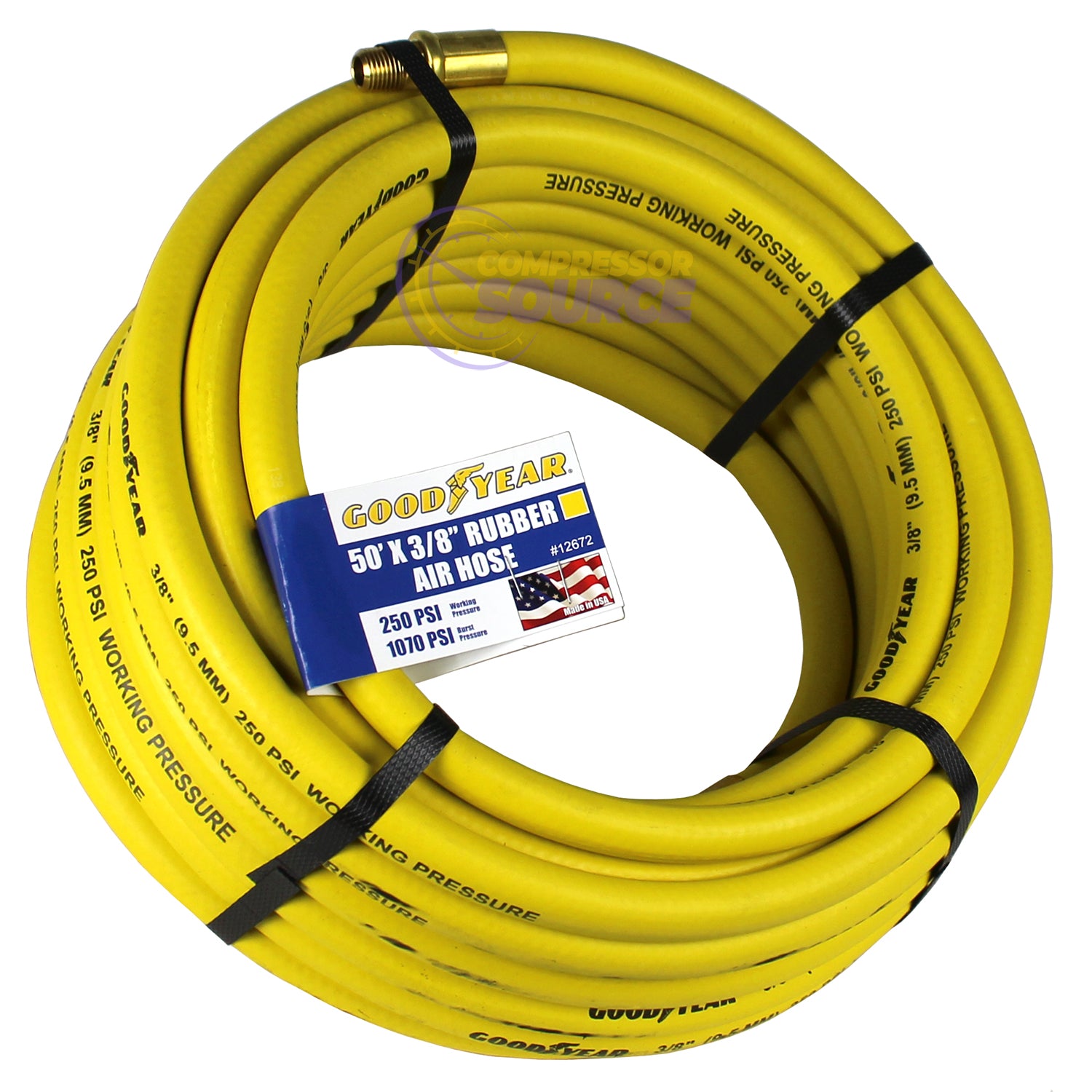 Goodyear Air Hose 50' ft. x 3/8" 250 PSI 12672