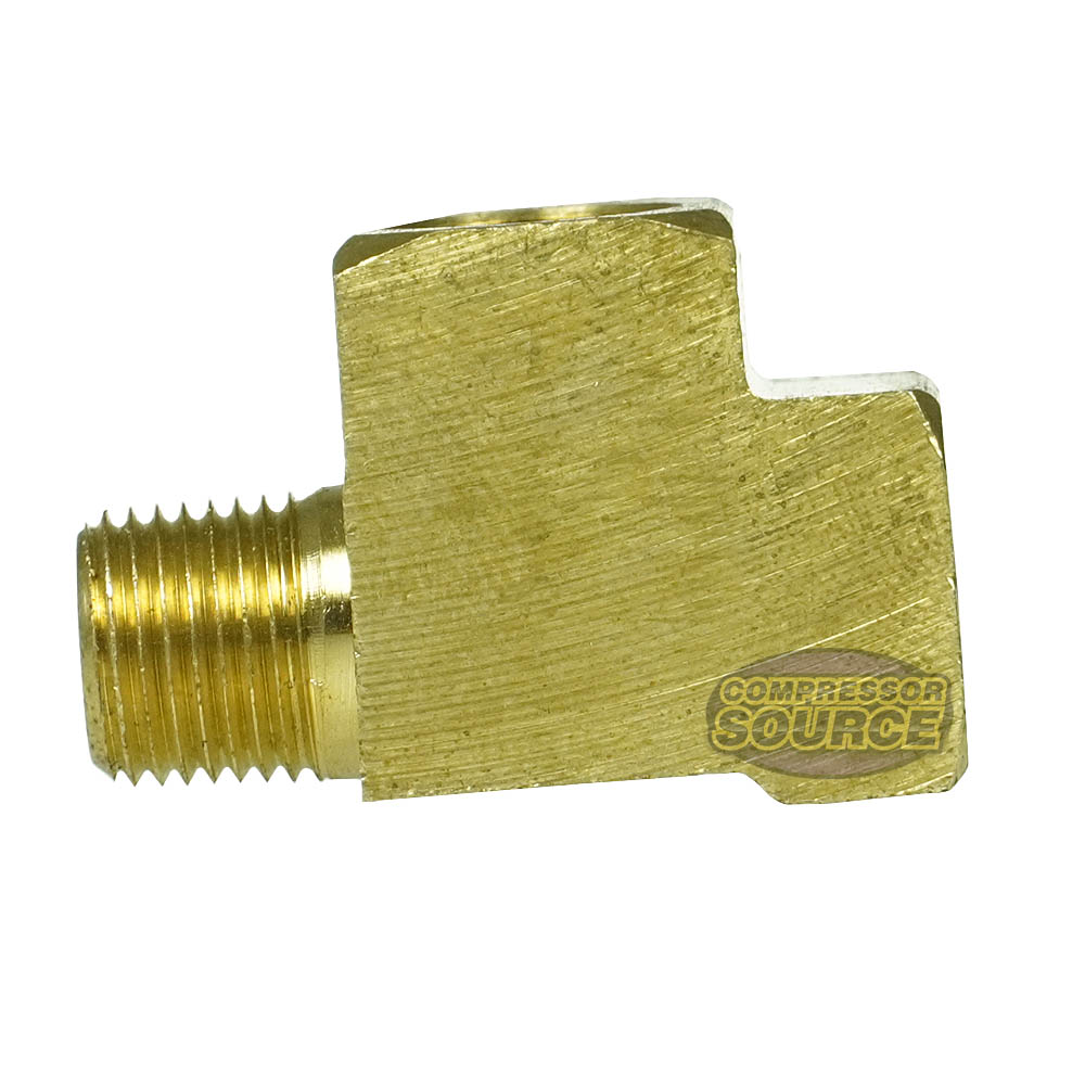 Triple 1/8" NPT Brass Tee Fitting With 2 Female And 1 Male Threads 127A