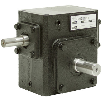 50:1 Right Angle Cast Iron WormGear Reducer 0.29 HP Right Output Worldwide HDRS-133-50-R