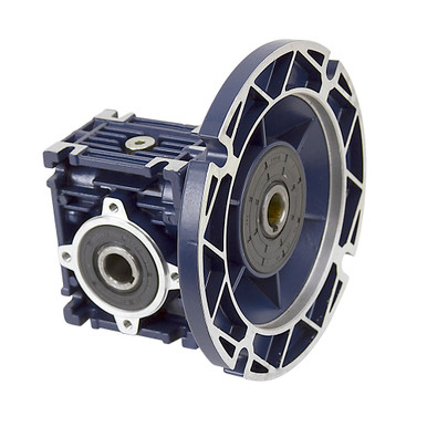 Aluminum Right Angle Worm Gear Reducer, 30 mm C.D., 30/1, 56C Input Flange, Hollow Bore Output Worldwide CALM30-30/1-56C