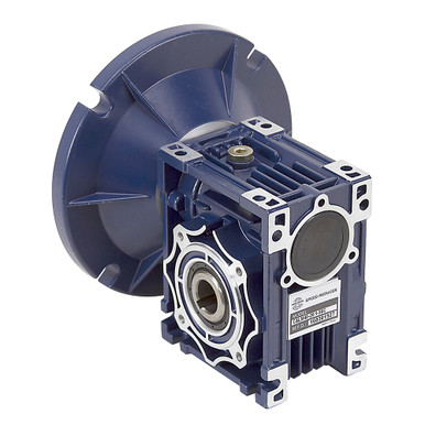 Aluminum Right Angle Worm Gear Reducer, 40 mm C.D., 7.5/1, 56C Input Flange, Hollow Bore Output Worldwide CALM40-7.5/1-56C