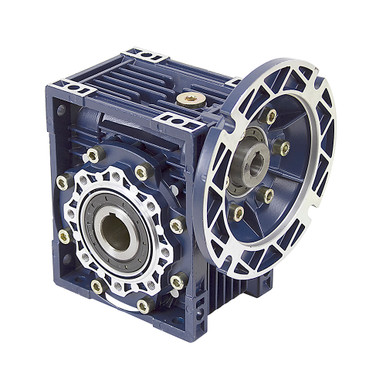Aluminum Right Angle Worm Gear Reducer, 63 mm C.D., 15/1, 56C Input Flange, Hollow Bore Output Worldwide CALM63-15/1-56C