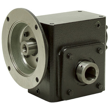 20:1 Right Angle Cast Iron Worm Gear Reducer 2.67 HP 56C Hollow Output Worldwide HDRF-262-20-H-56C