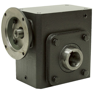 30:1 Right Angle Cast Iron Worm Gear Reducer 3.66 HP 145TC Hollow Output Worldwide HDRF-325-30-H-145TC
