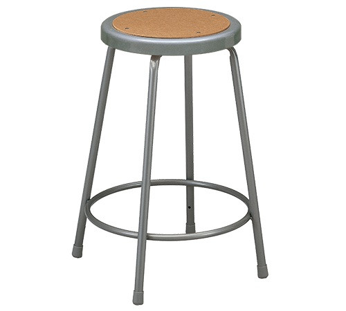Krueger Industrial Masonite Seat Stool, Fixed-Height, 18"