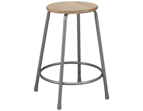 Krueger Maple Seat Stool, Fixed-Height, 24"