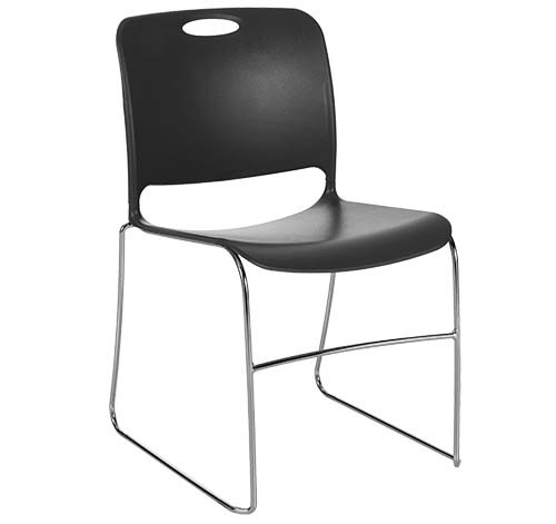Krueger Maestro Stack Chair, Black