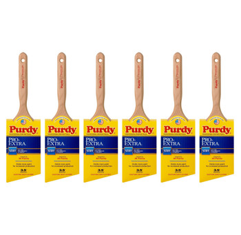 Genuine Purdy 6 Pack Pro-Extra Glide Angular 3-1/2" Paint Brushes 144152735-6PK
