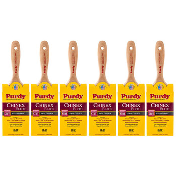 Genuine Purdy 6 Pack Chinex Elite Swan Flat 3" Paint Brushes 144500930-6PK