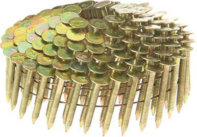 Grip Rite 1-1/4" x .120", 15 Degree Collated Round Head Roofing Nails, Electrogalvanized, Smooth Shank, (7,200/Carton), #GRCR3DGAL