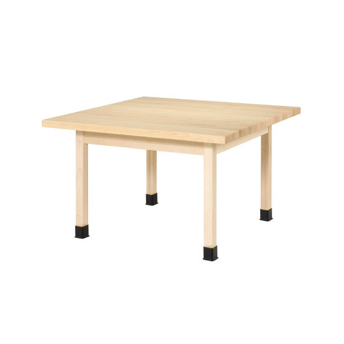 Diversified Spaces 4-Student Table 1-3/4" Maple Top, 48"W x 48"D x 30"H