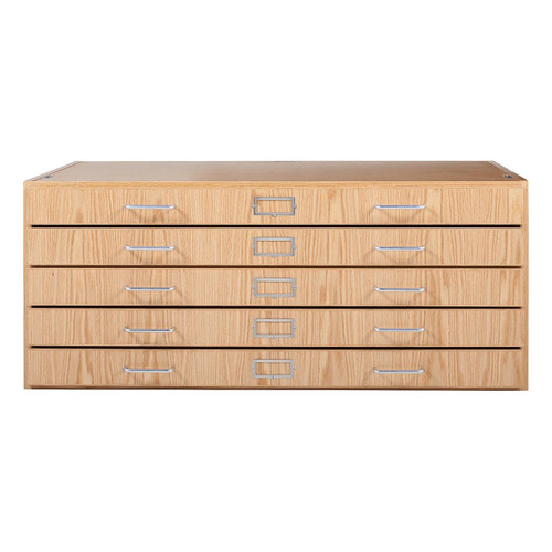 Diversified Spaces Flat File System 5-Drawer Flat File, Oak