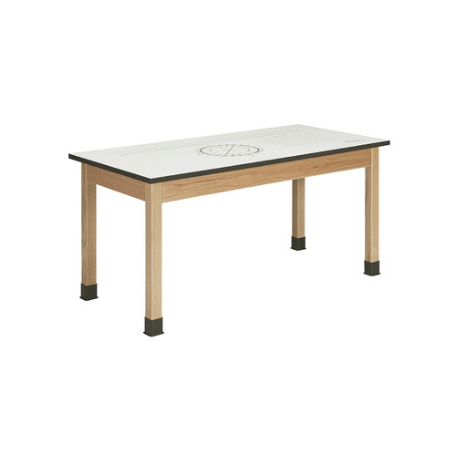 Diversified Spaces STEM Table with Dry Erase Top, Oak