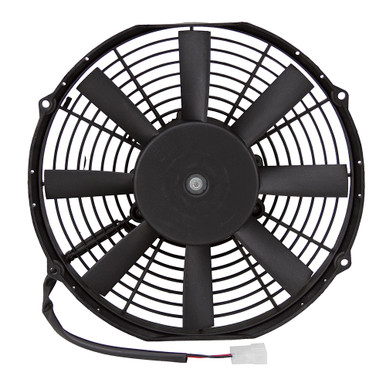 1495 CFM 14" Diameter Extra Flat 12 Volt DC Pusher (Blower) Fan General Cab (GC) 90050233