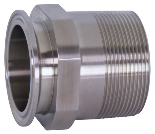 Dixon Sanitary 21MP Series 304 Stainless 3 in. Clamp x Male NPT Adapters