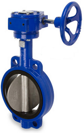 Sharpe 17 Series 10 in. Ductile Iron Gear Operated Butterfly Valve w/EPDM Seals & SS Disc, Wafer Style