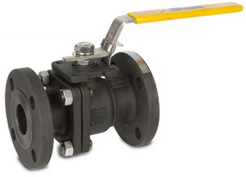 Sharpe Carbon Steel Full Port Locking Ball Valve - 150 lbs Flanged Ends - 2 1/2 in.