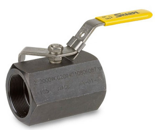 Sharpe Carbon Steel 2000 WOG Standard Port Locking Ball Valve -Threaded - 1 1/2 in.