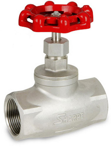 Sharpe Stainless Steel 200 WOG Globe Valve -Threaded or Socket Weld - 1 in. - Socket Weld