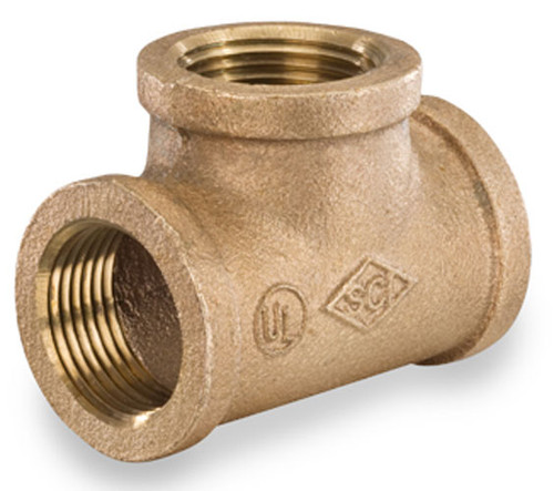 Smith Cooper 125# Bronze Lead-Free 1/8 in. Tee Fitting -Threaded - Fig. 36T 1L