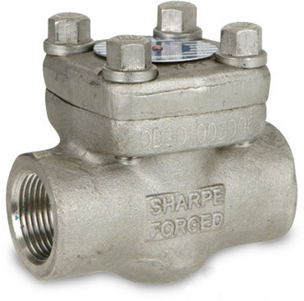 Sharpe Class 800 1 1/2 in. Socket Weld Forged 316L Stainless Piston Check Valve